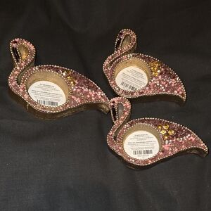 Pier 1 Imports Tea Light Flamingo Trio Set